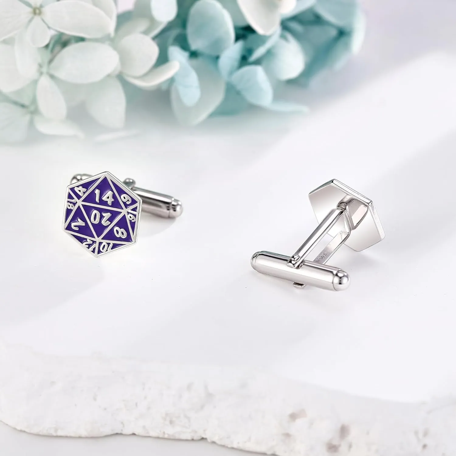 Cross/Celtic/Four Clover Leaf Cufflinks for Men Sterling Silver Obsidian/Abalone Shell Tuxedo Cuff Links for
