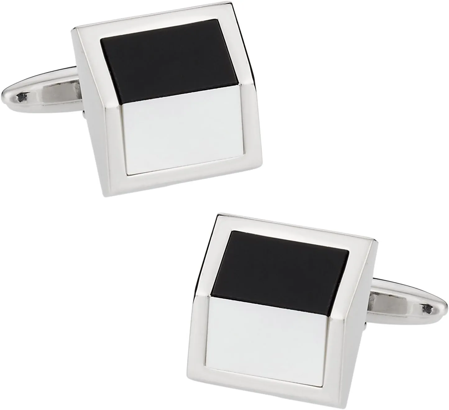 Cuff-Daddy Angled Black Onyx Mop Cufflinks with Presentation Box
