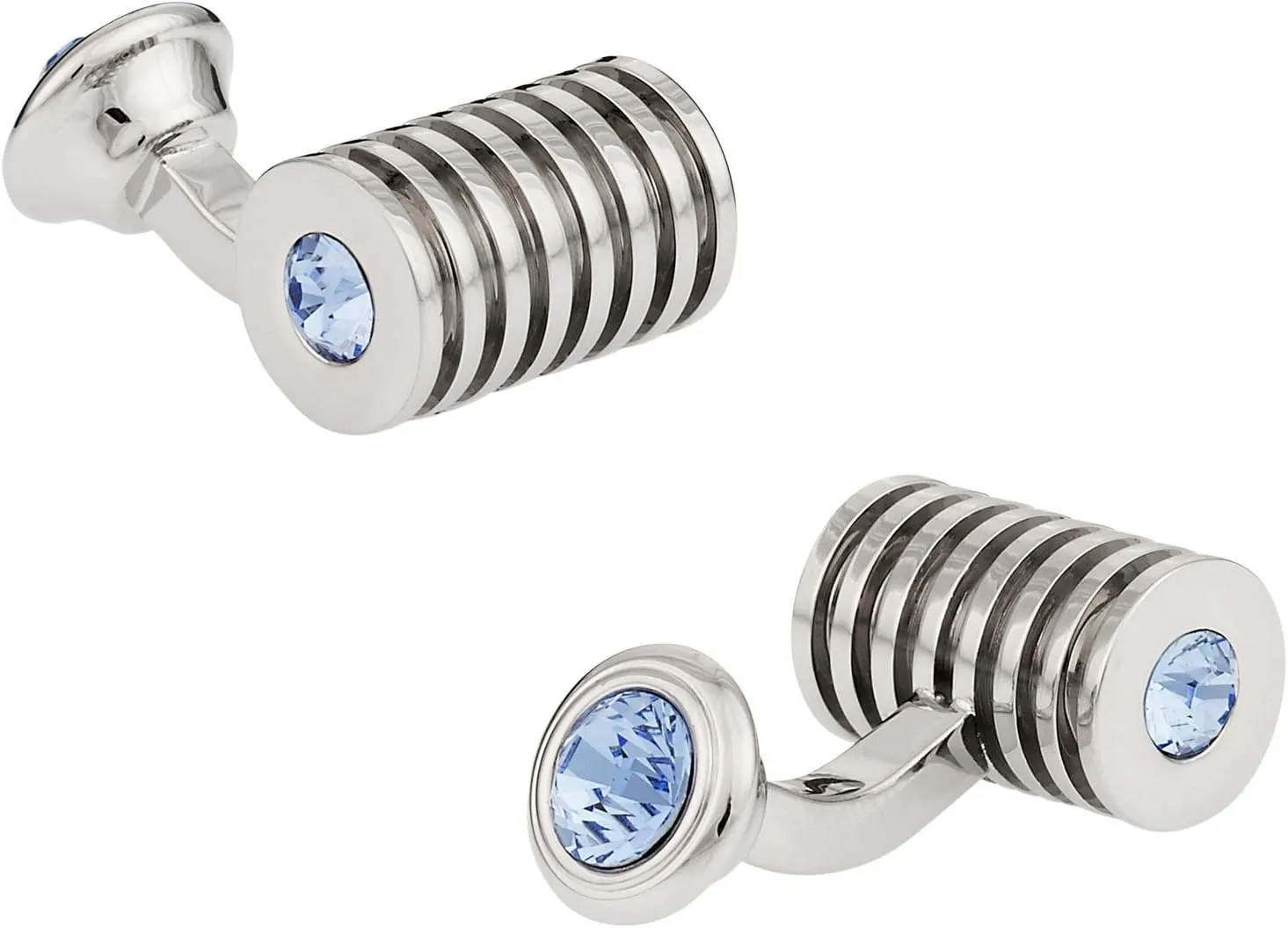 Cuff-Daddy Mens Crystals Cufflinks and Studs with Jewelry Presentation Box Storage Travel Special Occasions Cufflinks for Wedding Mens Cuff Link Dress Shirt Business Gift Jewelry Box