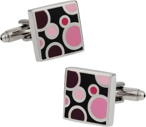 Cuff-Daddy Pink Bubble Cufflinks with Presentation Box