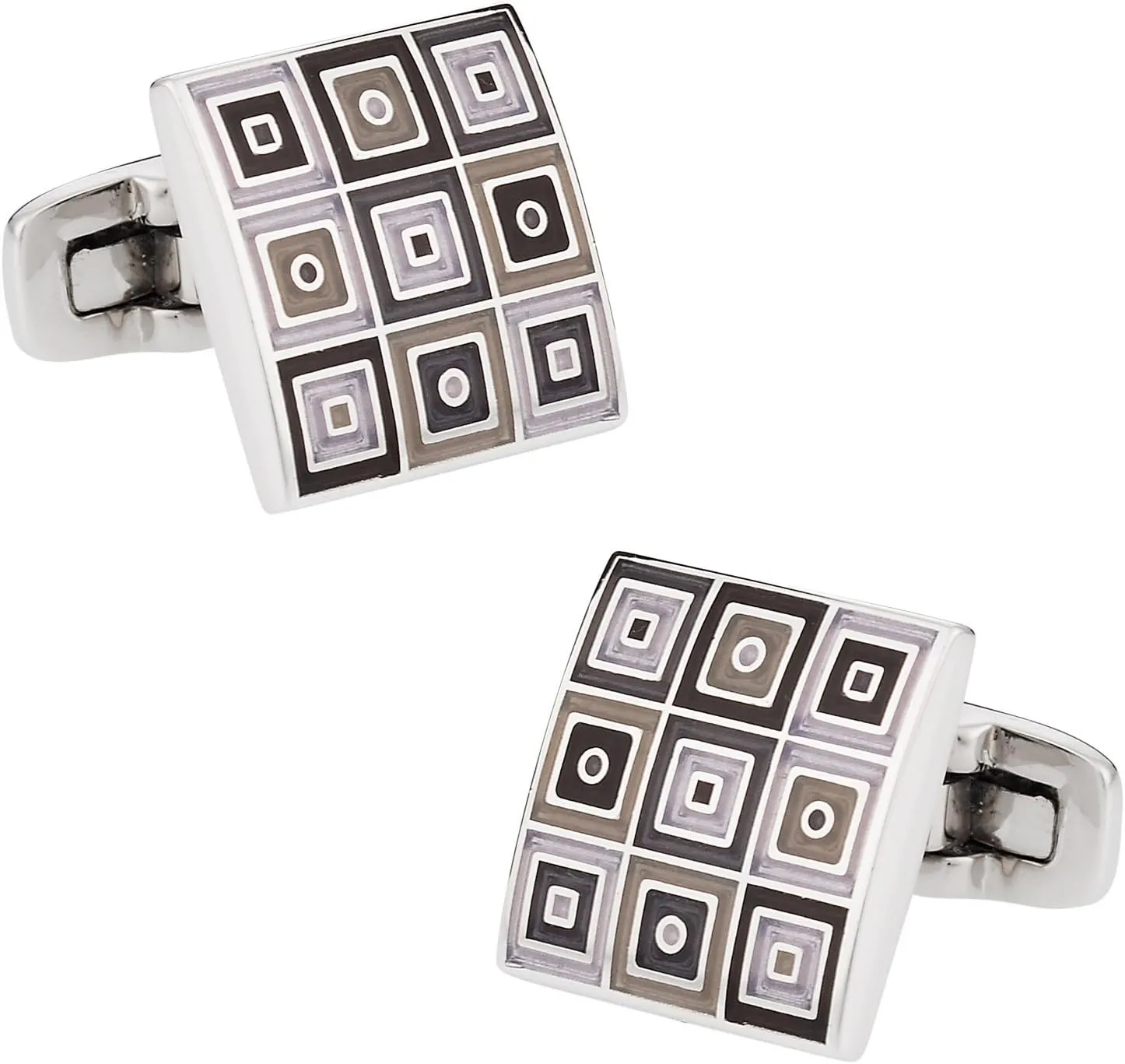 Cuff-Daddy Quilted Cufflinks in Gray with Presentation Box