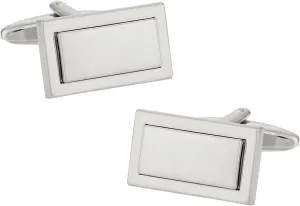 Cuff-Daddy Silver Geometry Cufflinks with Presentation Box