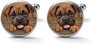 Cuff Links Mens Afghan Hound Peeking Cufflinks for Men Puppy Gifts Animal Theme Cufflinks Dogs Puppies Dog Lover Unique Mens Formal Wedding Business Cufflinks For Him