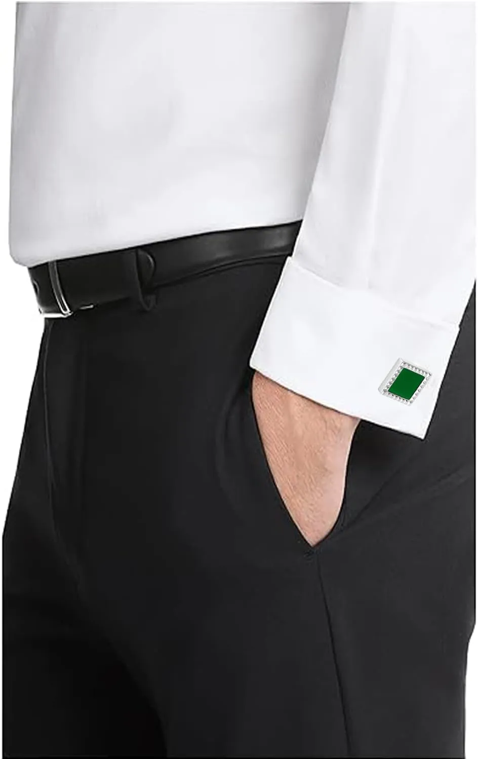 Cufflinks for Men Classic Wedding Business Shirt Cuff Links Silver Gold Black Set Gifts with Box
