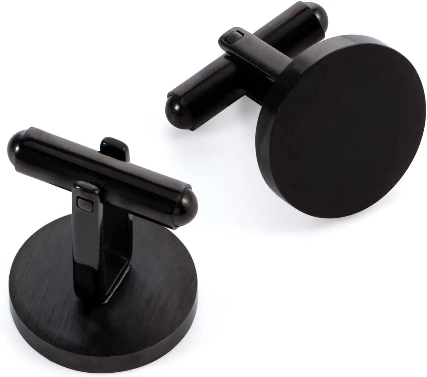 Cufflinks for Men, Driew Cufflinks Blank Cufflink Cuff Links men Flat Pad Blank Setting Tray 1 Pair,Round