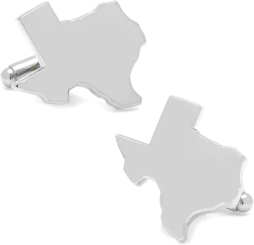 Cufflinks Inc. Silver Texas Cufflinks
