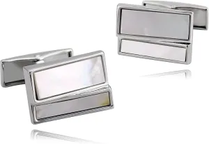 Cufflinks Vintage, Men's Cufflinks Wedding New Year Men Gift Stainless Steel Cuff Links Rectangular Design