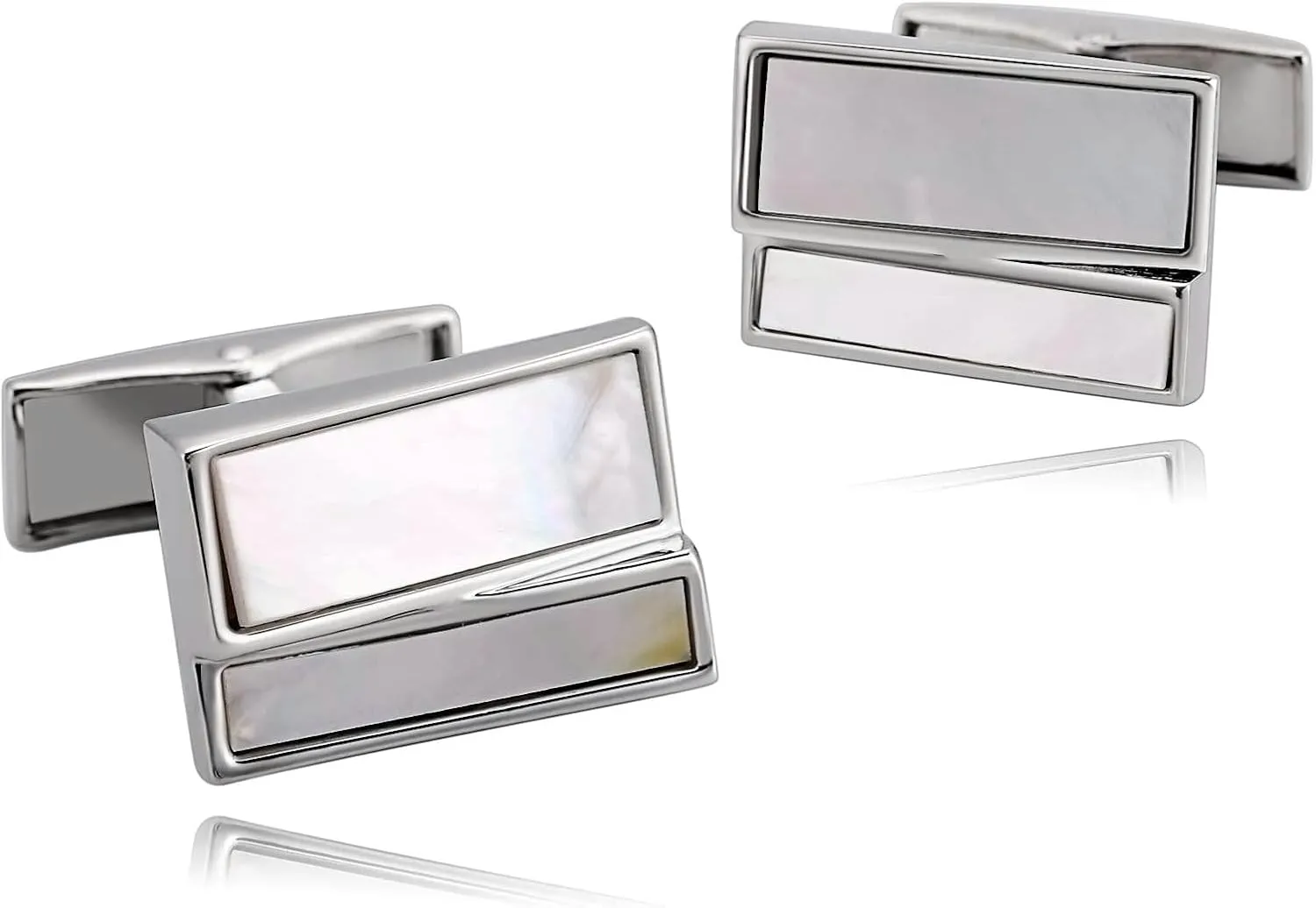 Cufflinks Vintage, Men's Cufflinks Wedding New Year Men Gift Stainless Steel Cuff Links Rectangular Design