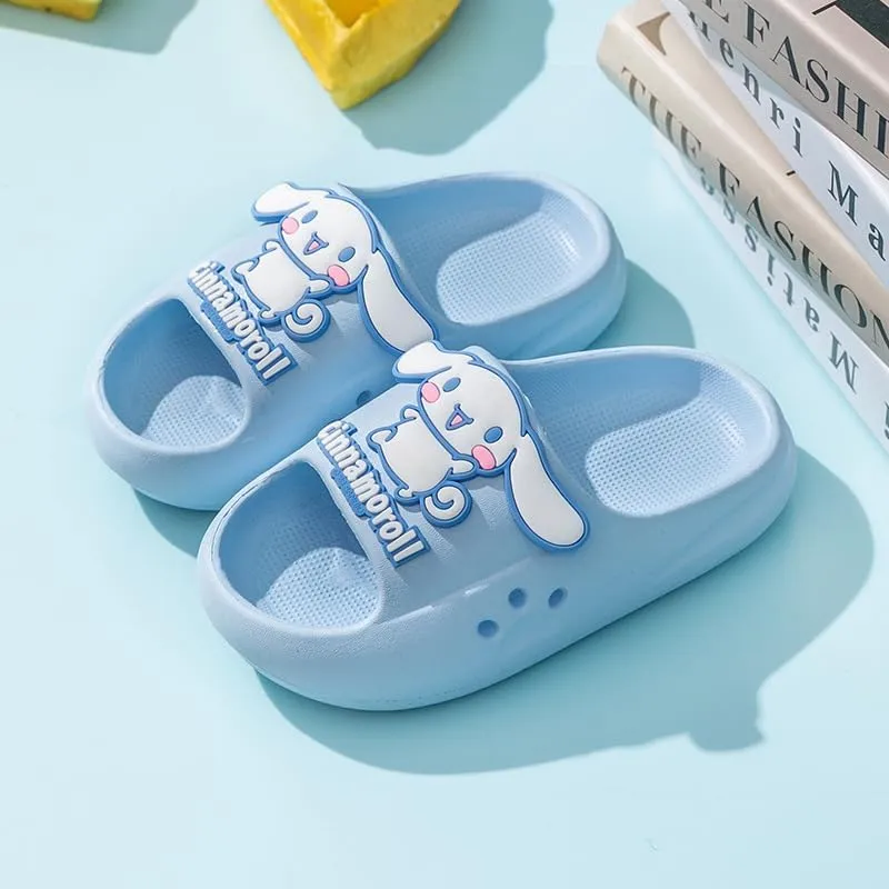 Cute Cartoon Kids Sandals Girls Soft Non-Slip Indoor Outdoor Slides Footwear for Home Beach or Play