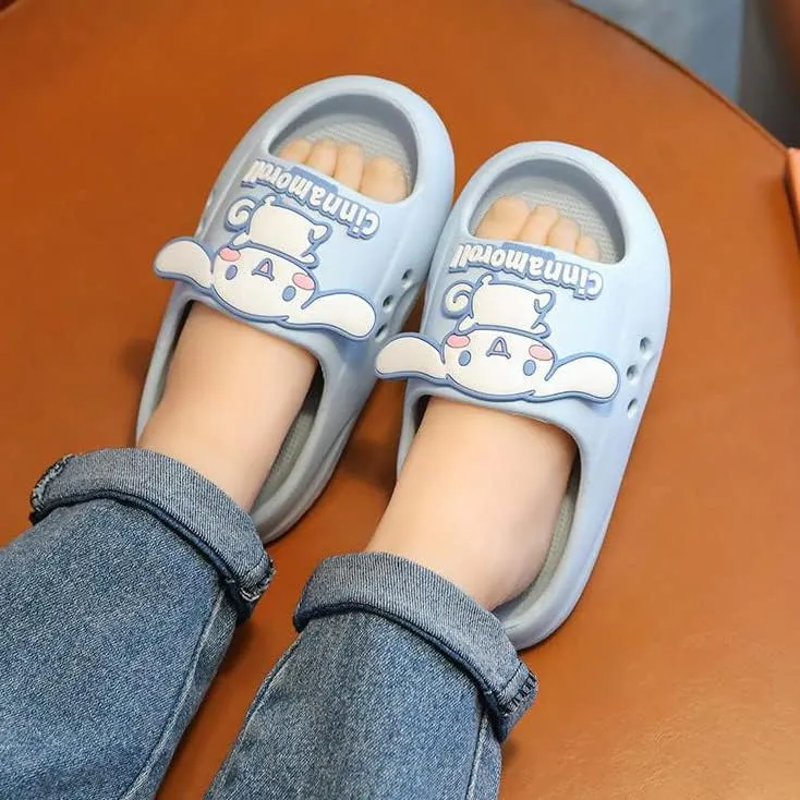 Cute Cartoon Kids Sandals Girls Soft Non-Slip Indoor Outdoor Slides Footwear for Home Beach or Play