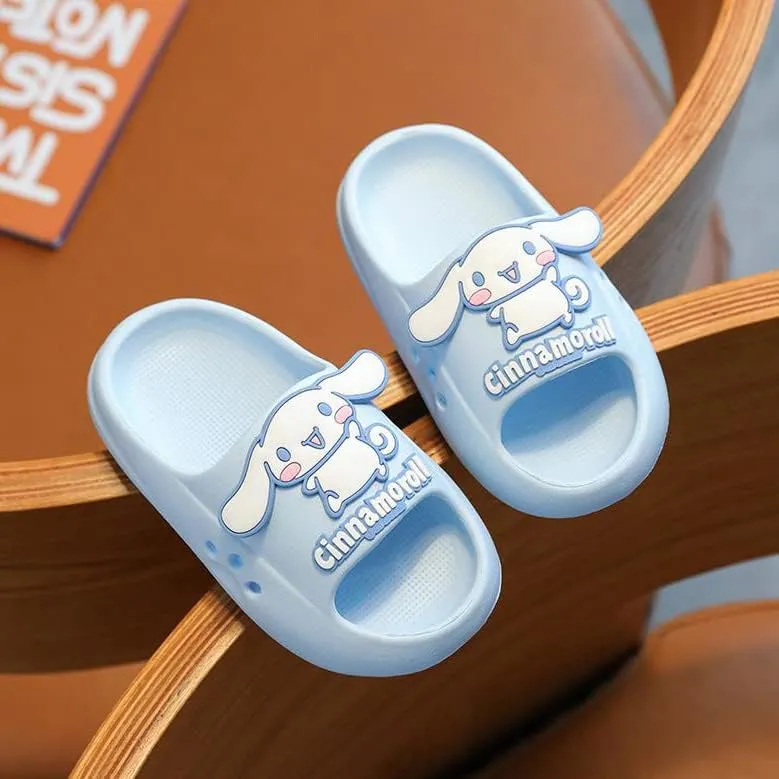 Cute Cartoon Kids Sandals Girls Soft Non-Slip Indoor Outdoor Slides Footwear for Home Beach or Play