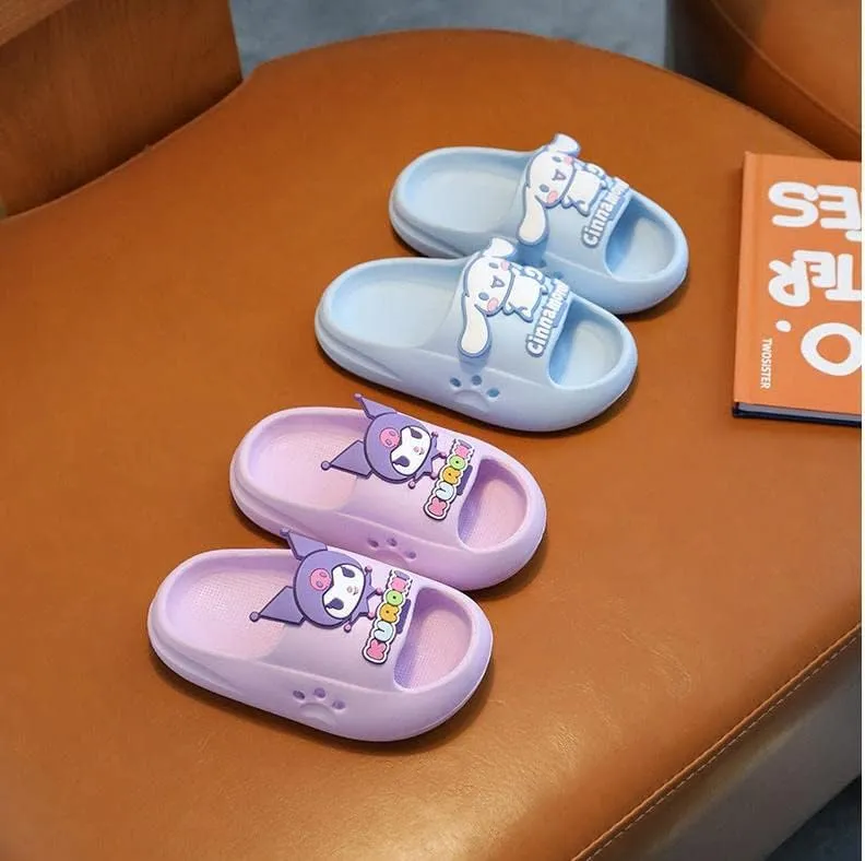 Cute Cartoon Kids Sandals Girls Soft Non-Slip Indoor Outdoor Slides Footwear for Home Beach or Play