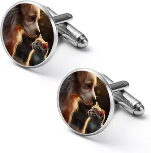 Cute Cat And Dog Animal Mens Classic Cufflinks Wedding Business Shirt Cuff Links Shirts Accessories Gifts