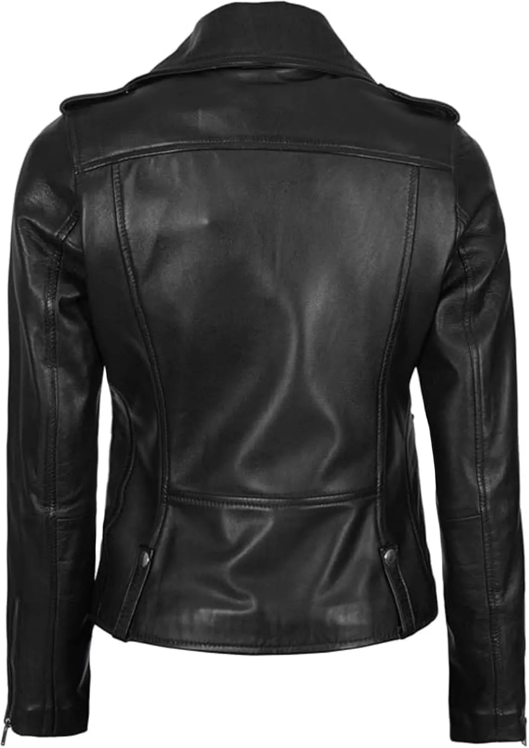 Decrum Asymmetrical Real Leather Jacket Women  Trendy Fashion Lambskin Womens Leather Jacket