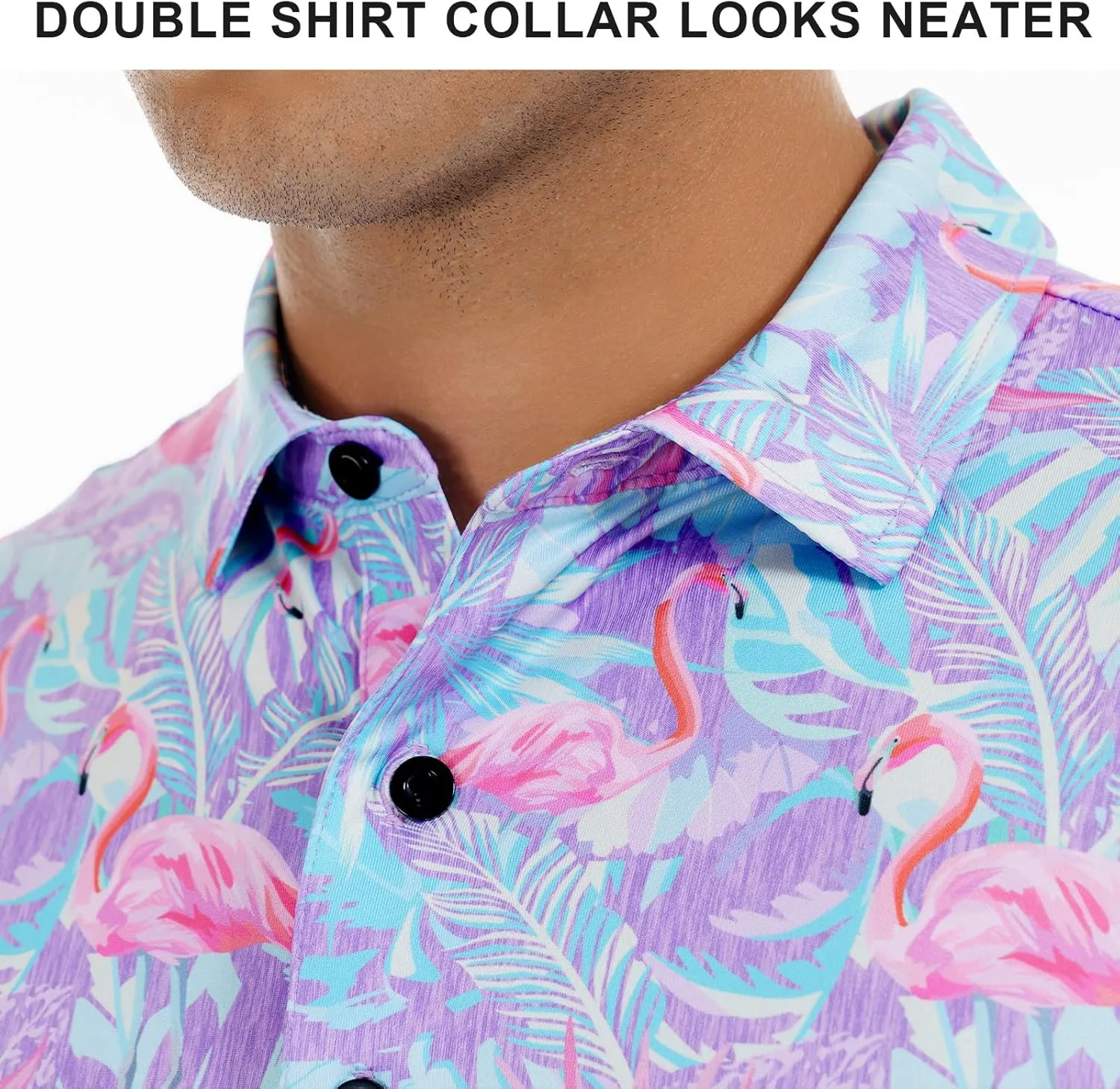 DEOLAX Mens Golf Shirt Fashion Prints Athletic Mens Polo Shirts Short Sleeve Classic Casual Dry Fit Soft Golf Shirts for Men