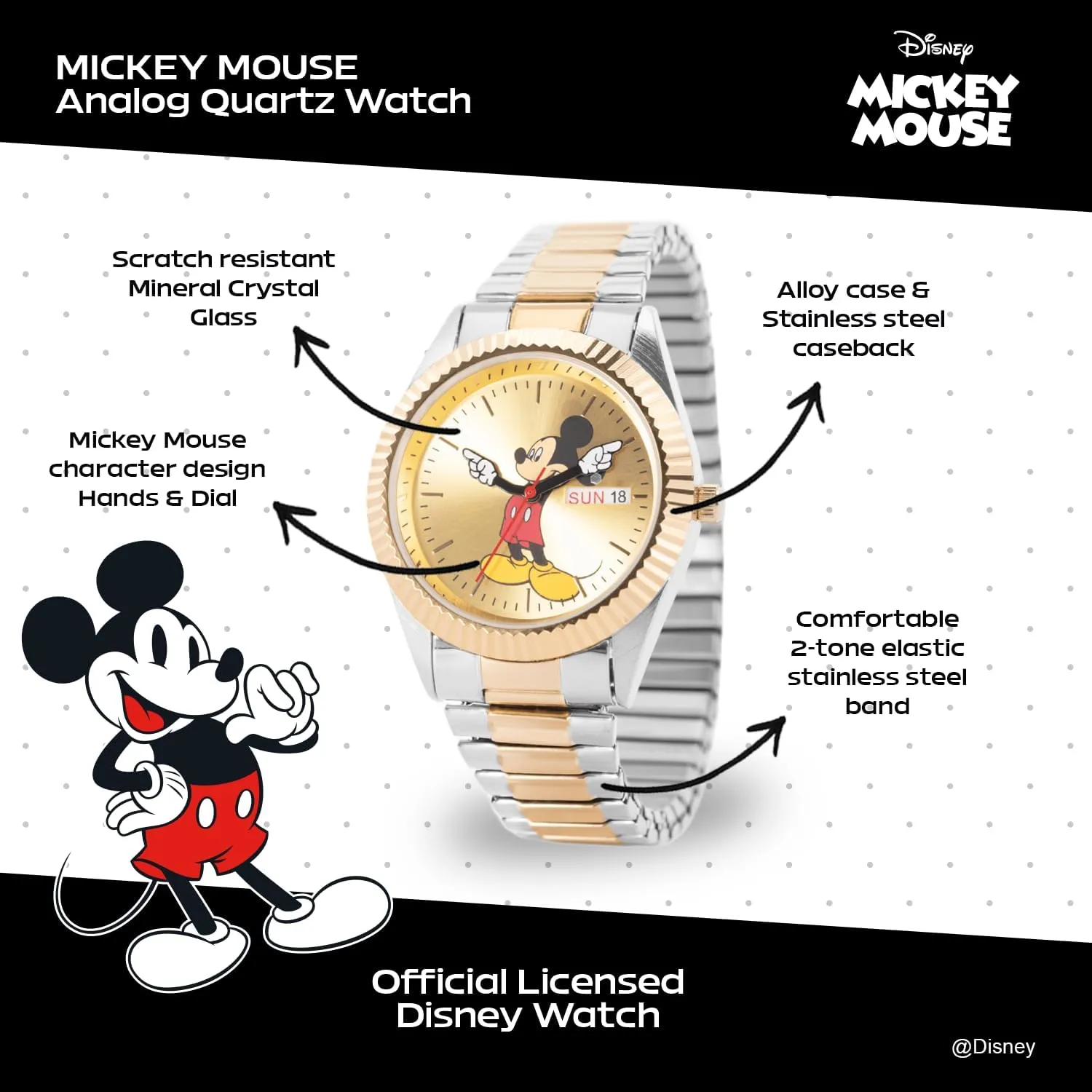 DISNEY Mickey Mouse Watch for Men