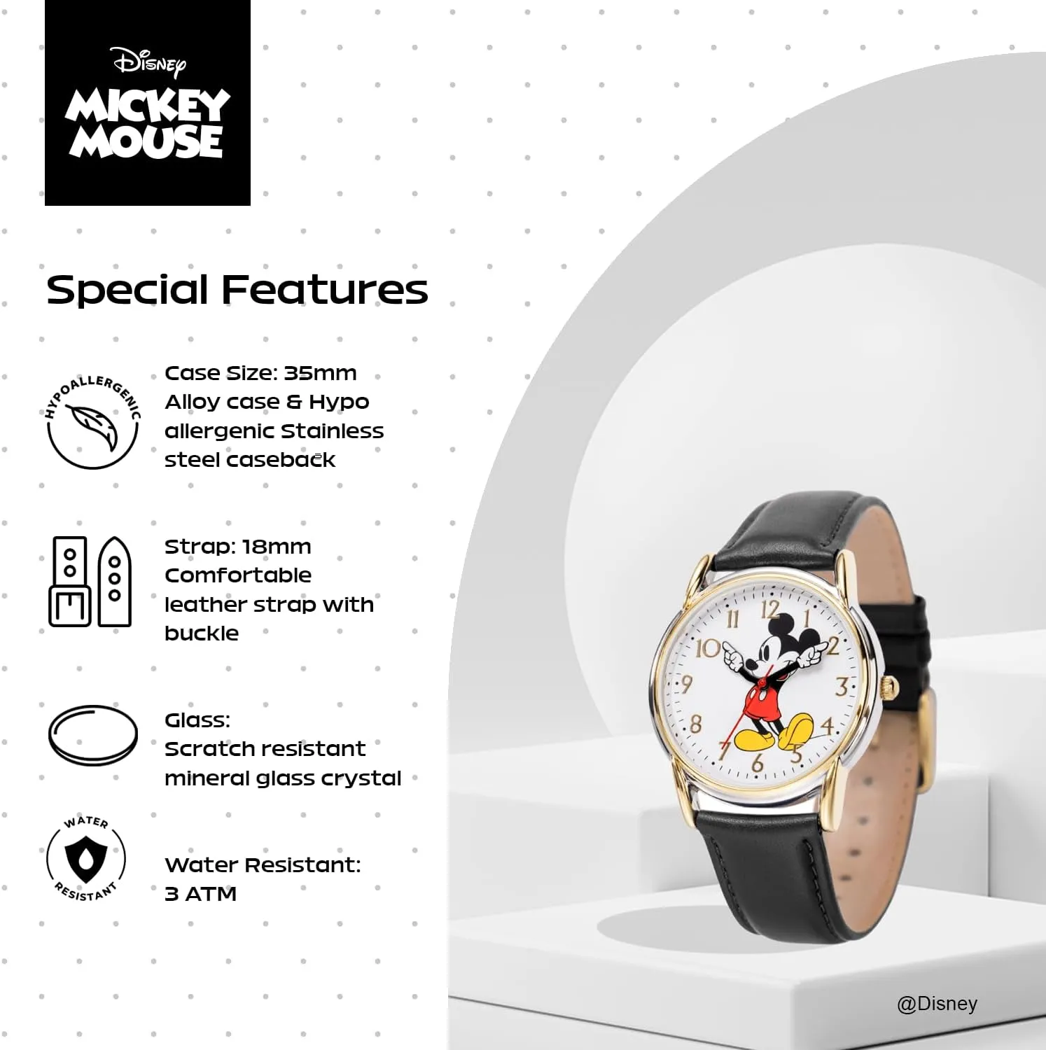 DISNEY Mickey's Articulating Hands Watch