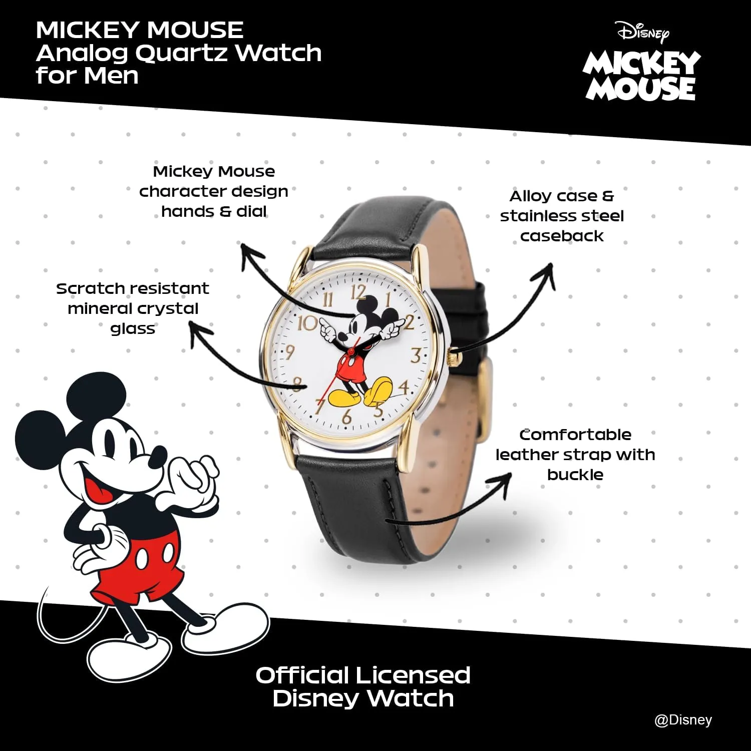 DISNEY Mickey's Articulating Hands Watch