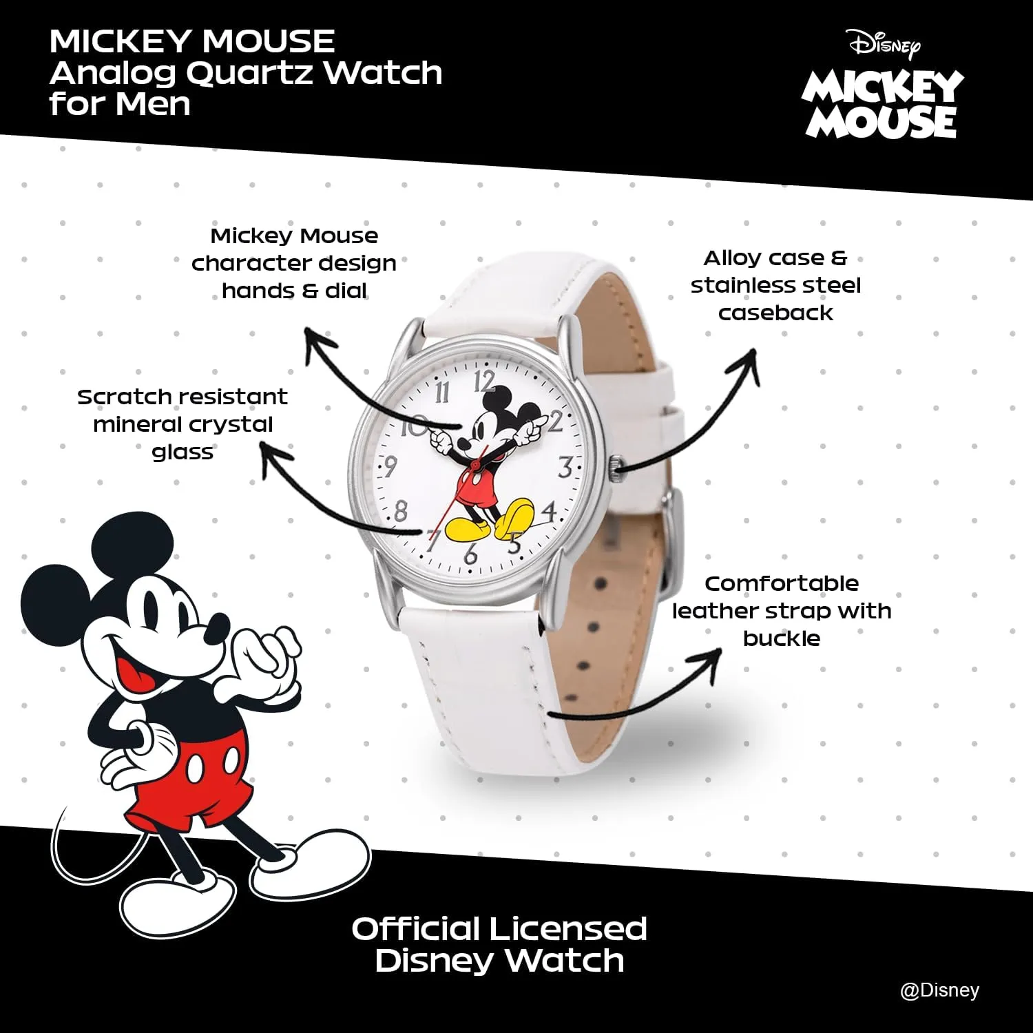 DISNEY Mickey's Articulating Hands Watch