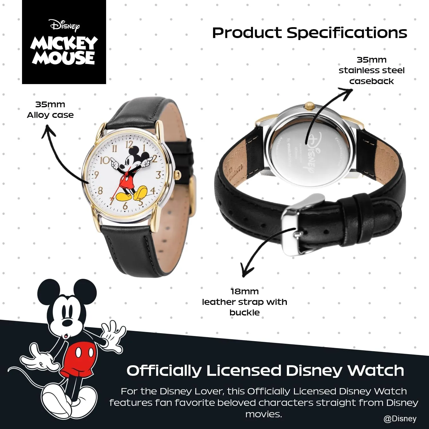 DISNEY Mickey's Articulating Hands Watch