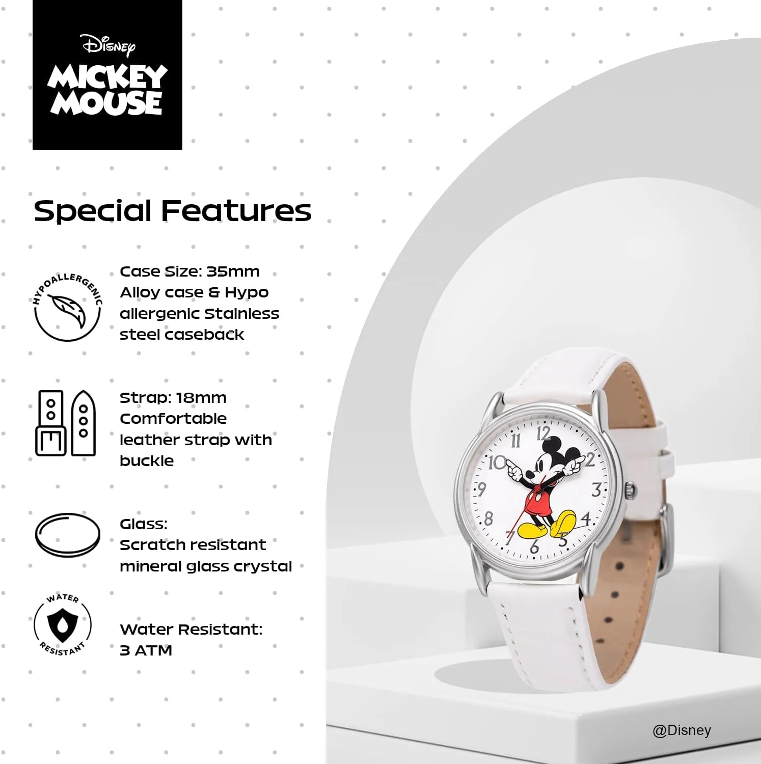 DISNEY Mickey's Articulating Hands Watch