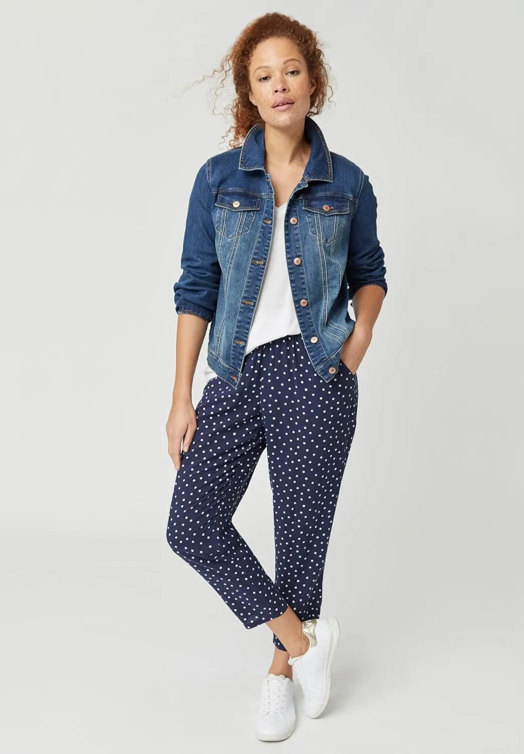 ellos Plus Size Woven Soft Pants