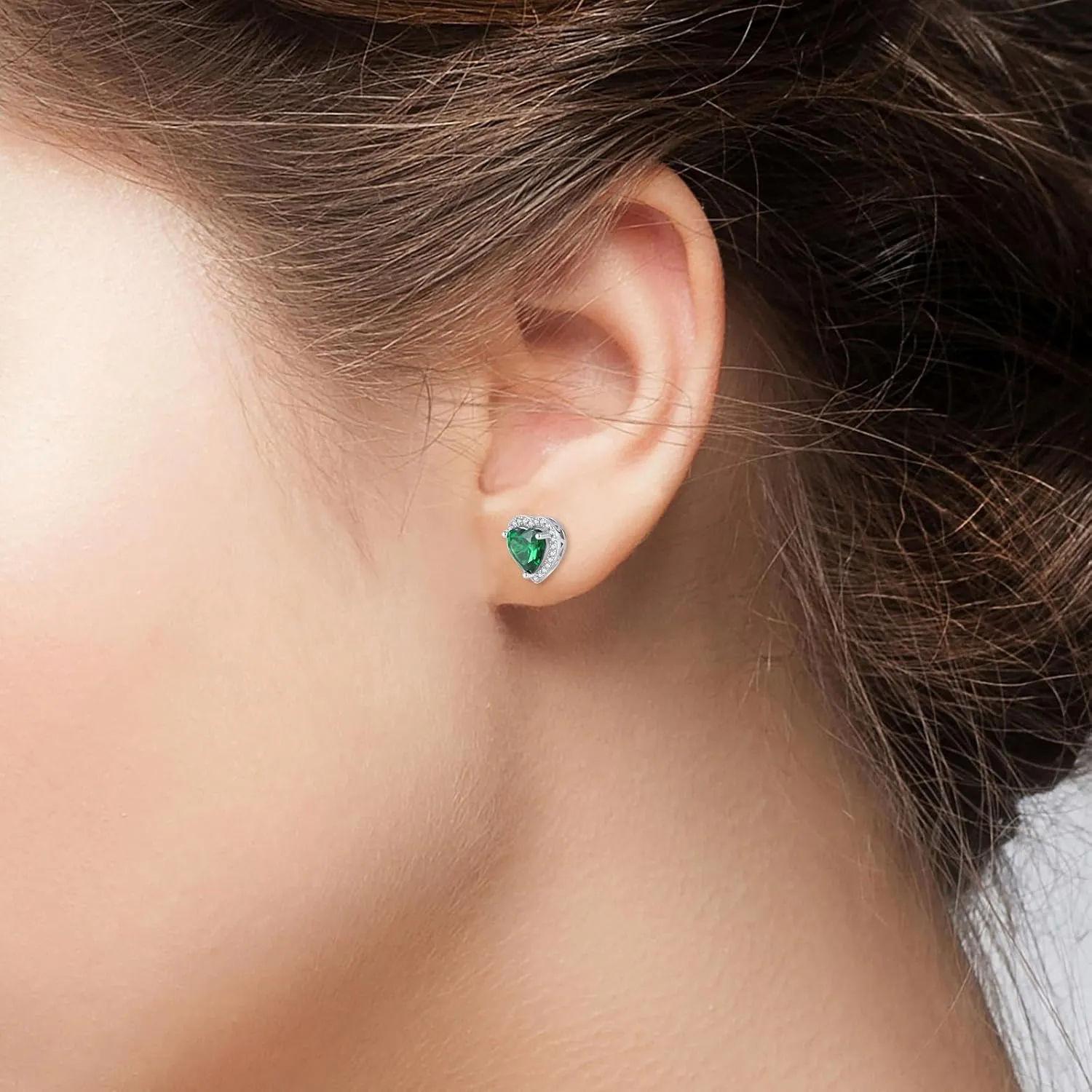 Emerald Cubic Zirconia Earrings for Women Jewelry Birthday Gift
