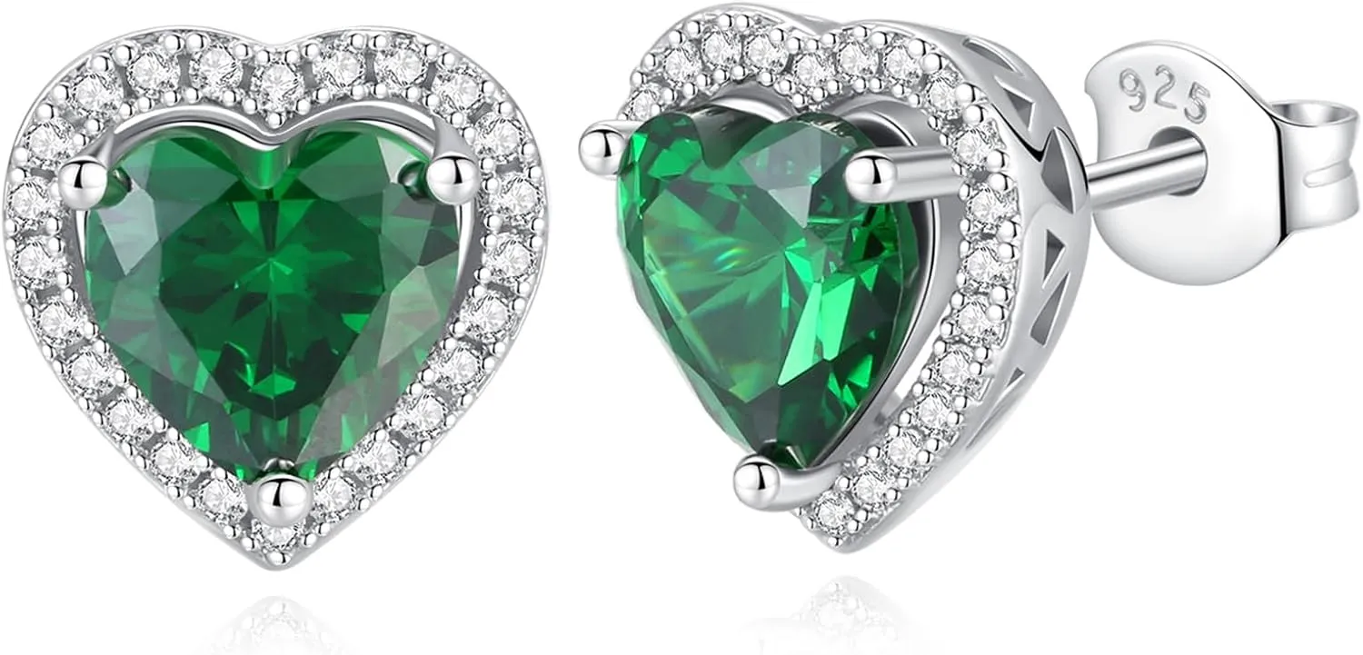 Emerald Cubic Zirconia Earrings for Women Jewelry Birthday Gift