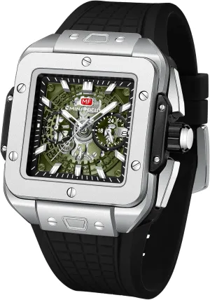Fashion Men Watches Sleek Minimalist Luminous Quartz Analog 3ATM Water Resistant Silicone Strap Watches for Man with Chronograph,Calendar