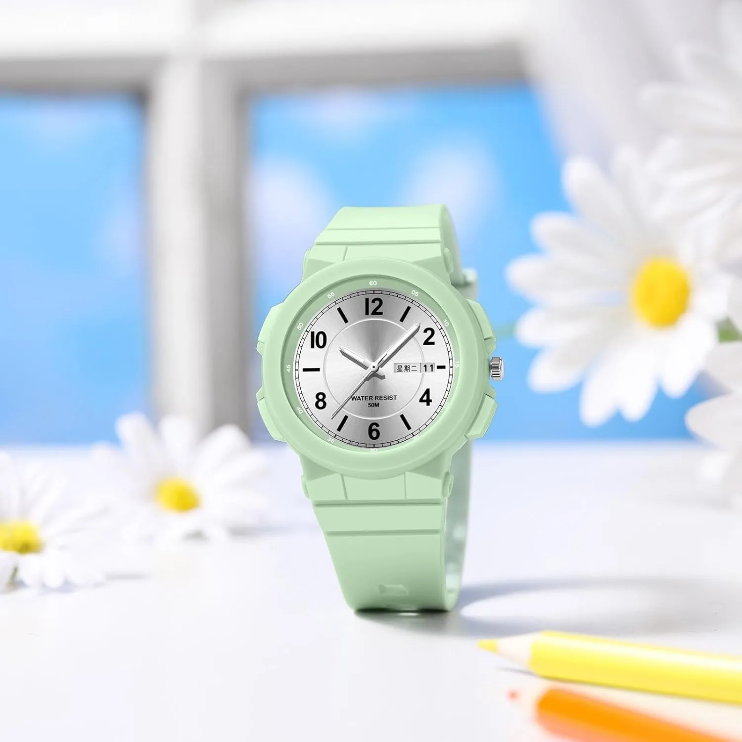 findtime Ladies Watches White with Day and Date Second Hand minimalist simple Designer Watch Analog Reloj Deportivo Para Mujer