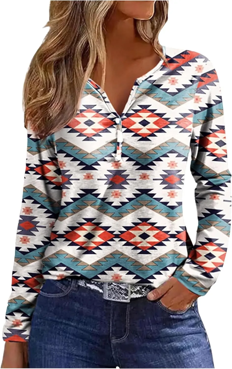 Flowers Graphic Long Sleeve V Neck Tees Shirts for Women Casual Loose Fitted Tshirts Boho Wildflower Trendy Tops Outfits
