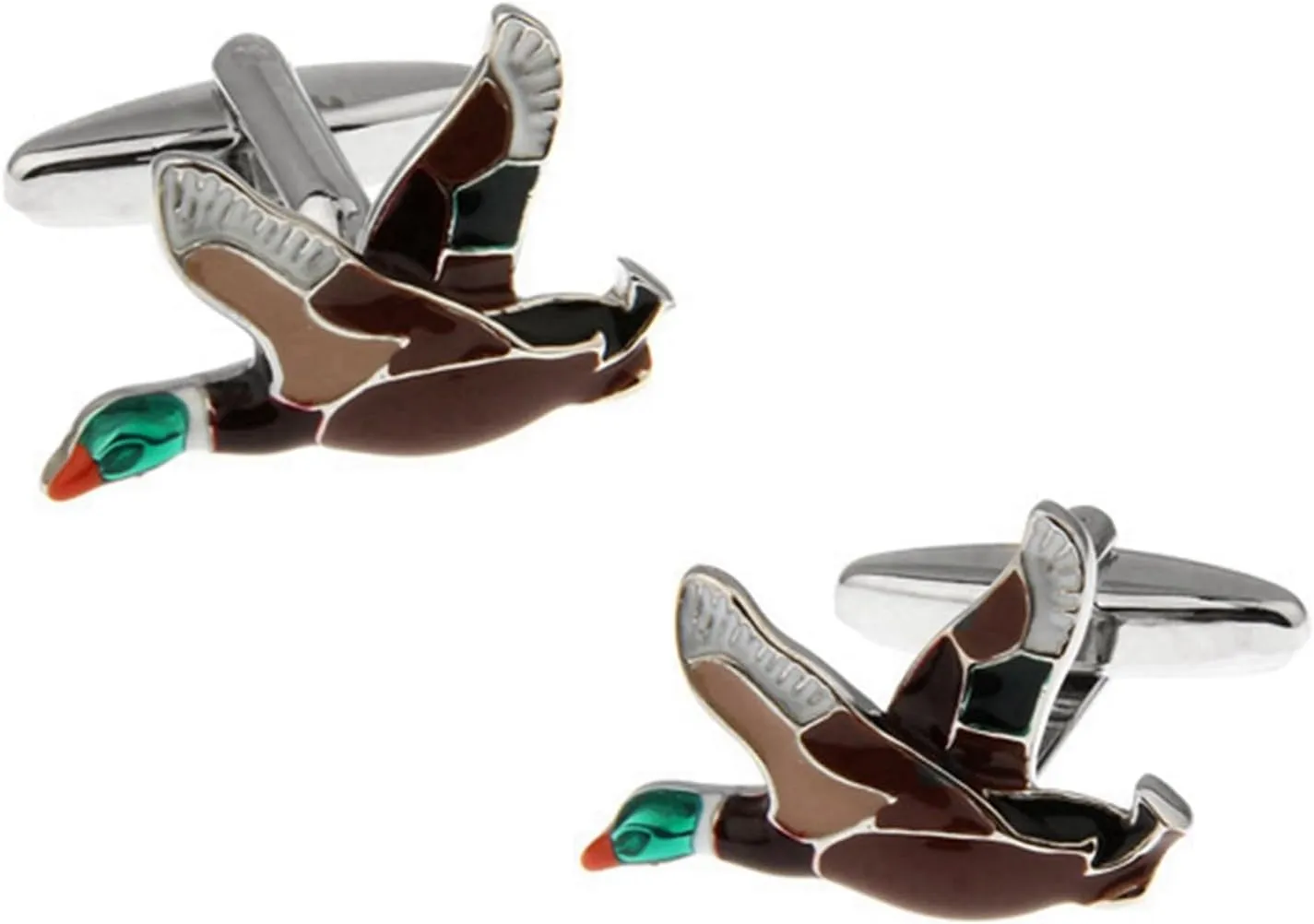 Flying Duck Cufflinks, Trendy Accessories for Hunting and Outdoor Enthusiasts