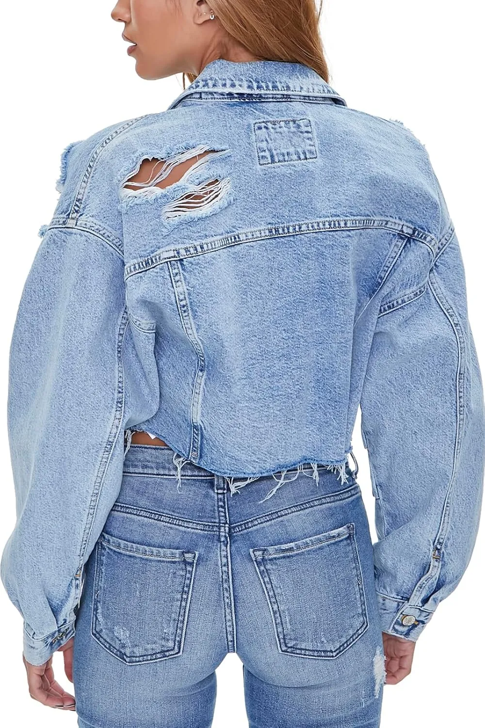 Forever 21 Women's Distressed Denim Jacket