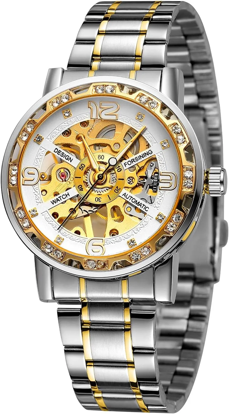 FORSINING Men's Watches Skeleton Luxury Mechanical Hand Wind Watch