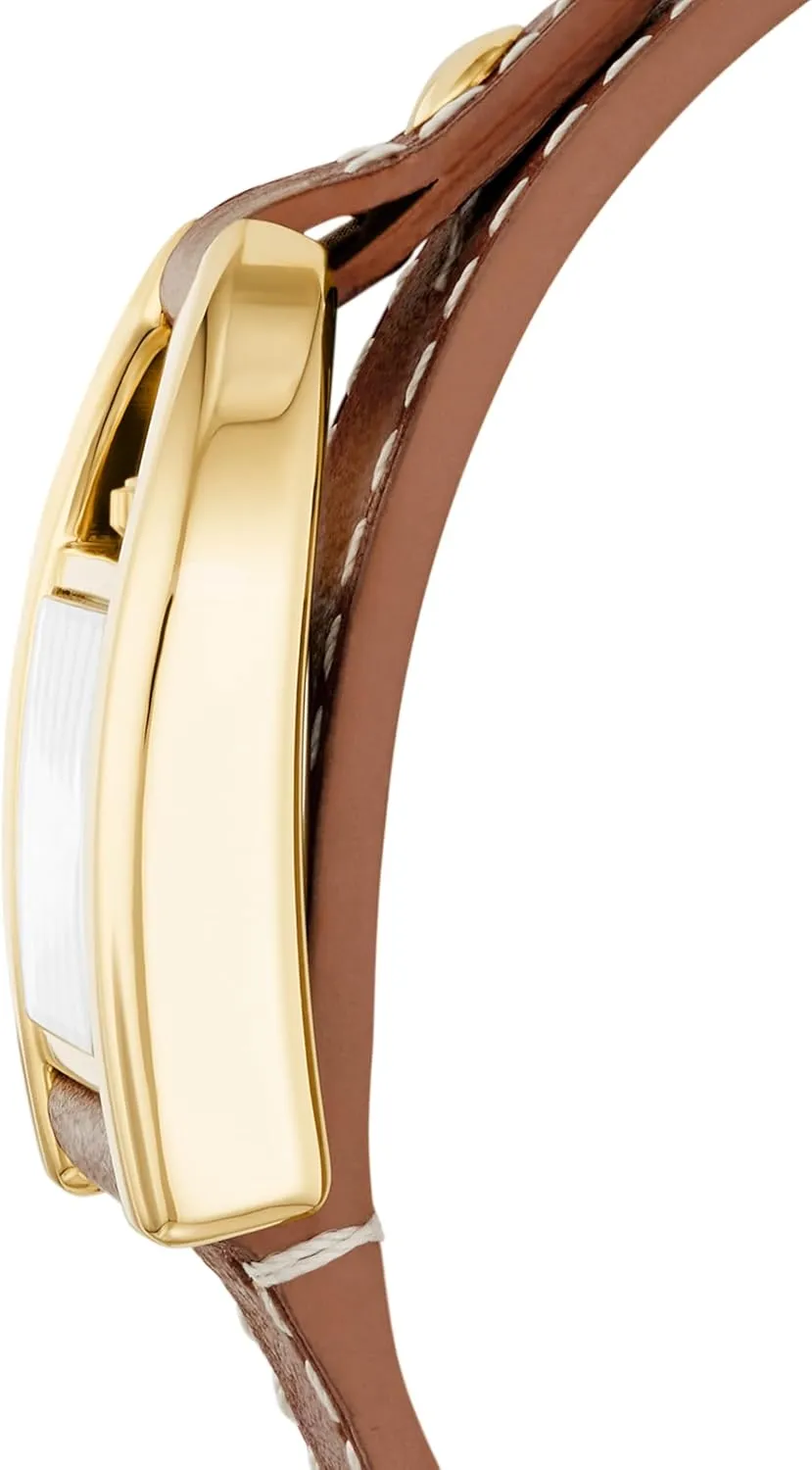 Fossil Women's Harwell Quartz Stainless Steel and Leather Three-Hand Watch