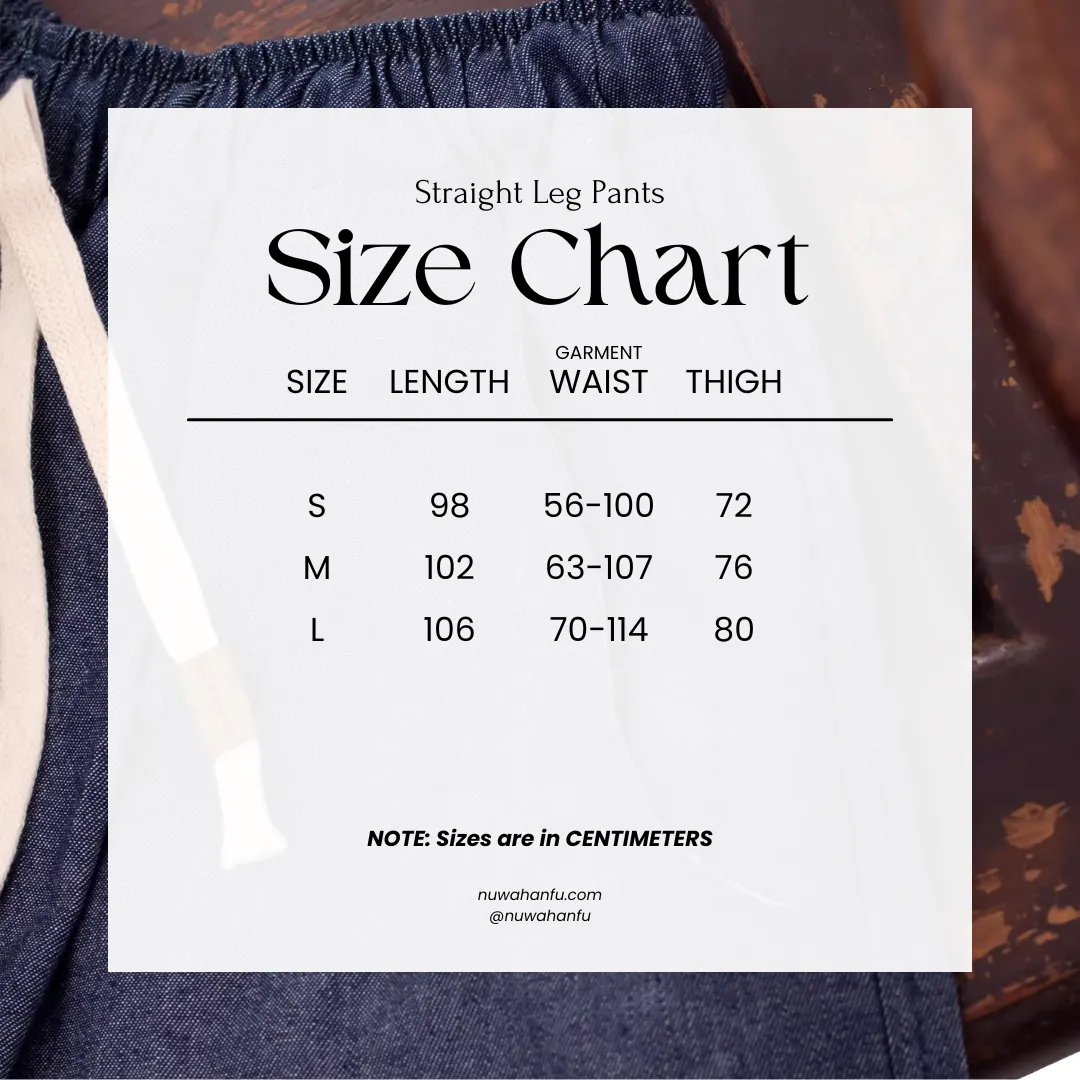 Fu Zhou 符咒 Talisman Modernized Men's Hanfu Denim Wide Leg Pleated Ankle Pants