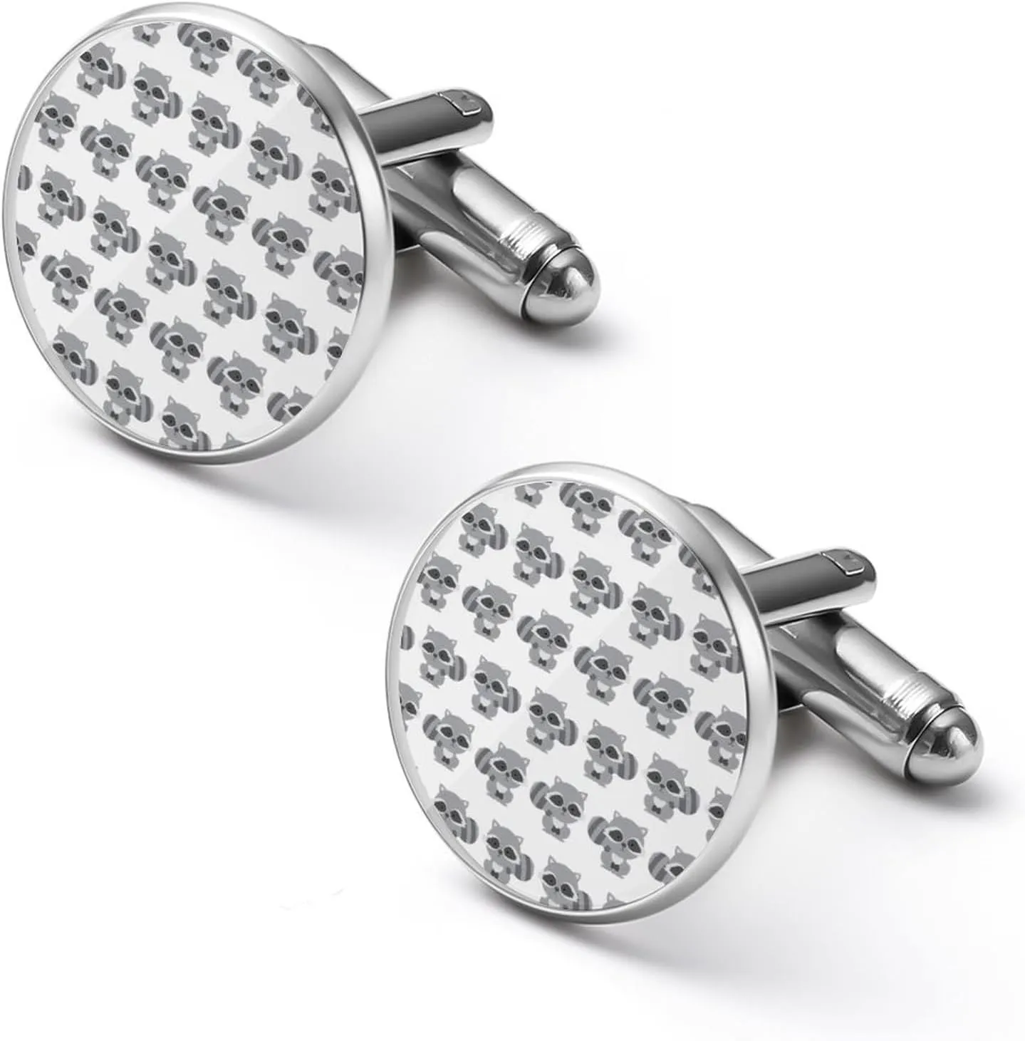 Funny Reccoon Mens Cufflinks Classic Alloy Shirt Cuff Links Unique Jewelry Gift for Groom Father Husband Boyfriend