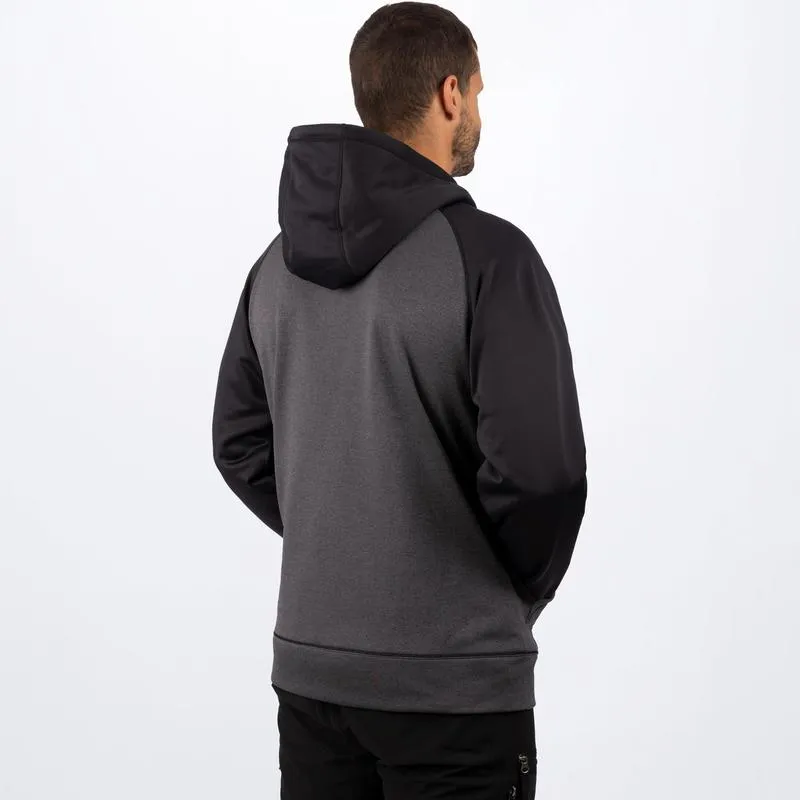 FXR Men's Helium Tech Pullover Fleece Char Heather/Black