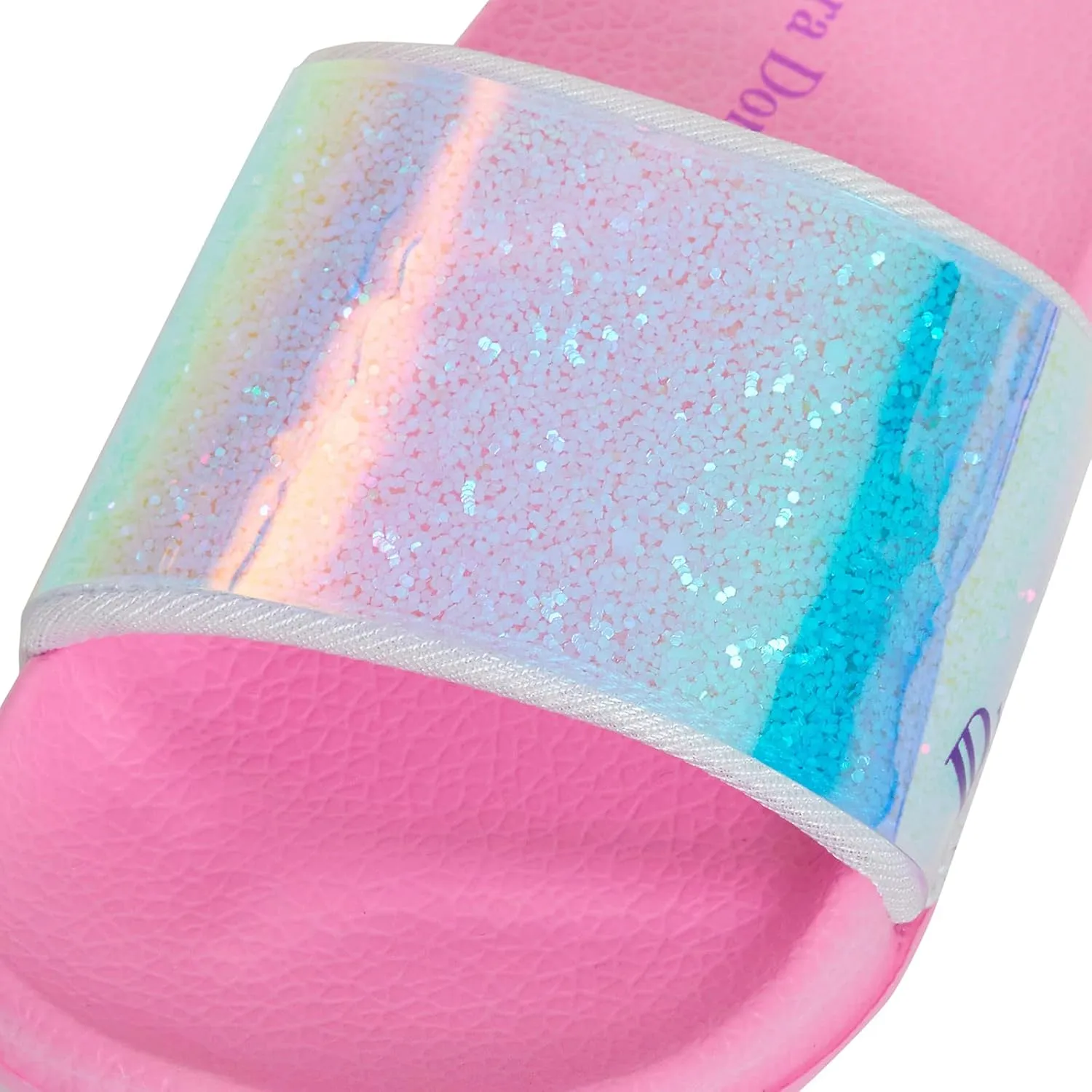Girls Mermaid Iridescent Sliders Summer Sandals