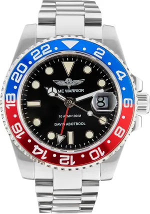 GMT Master Automatic Watches for Men, Stainless Steel Watch, Water Resistant Watches, Ceramic Rotating Bezel, Luminous, Sapphire Glass