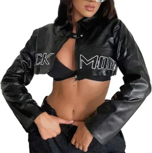 Goth Fashion Crop Top Jacket for Women Teen Girls Juniors or Teenagers