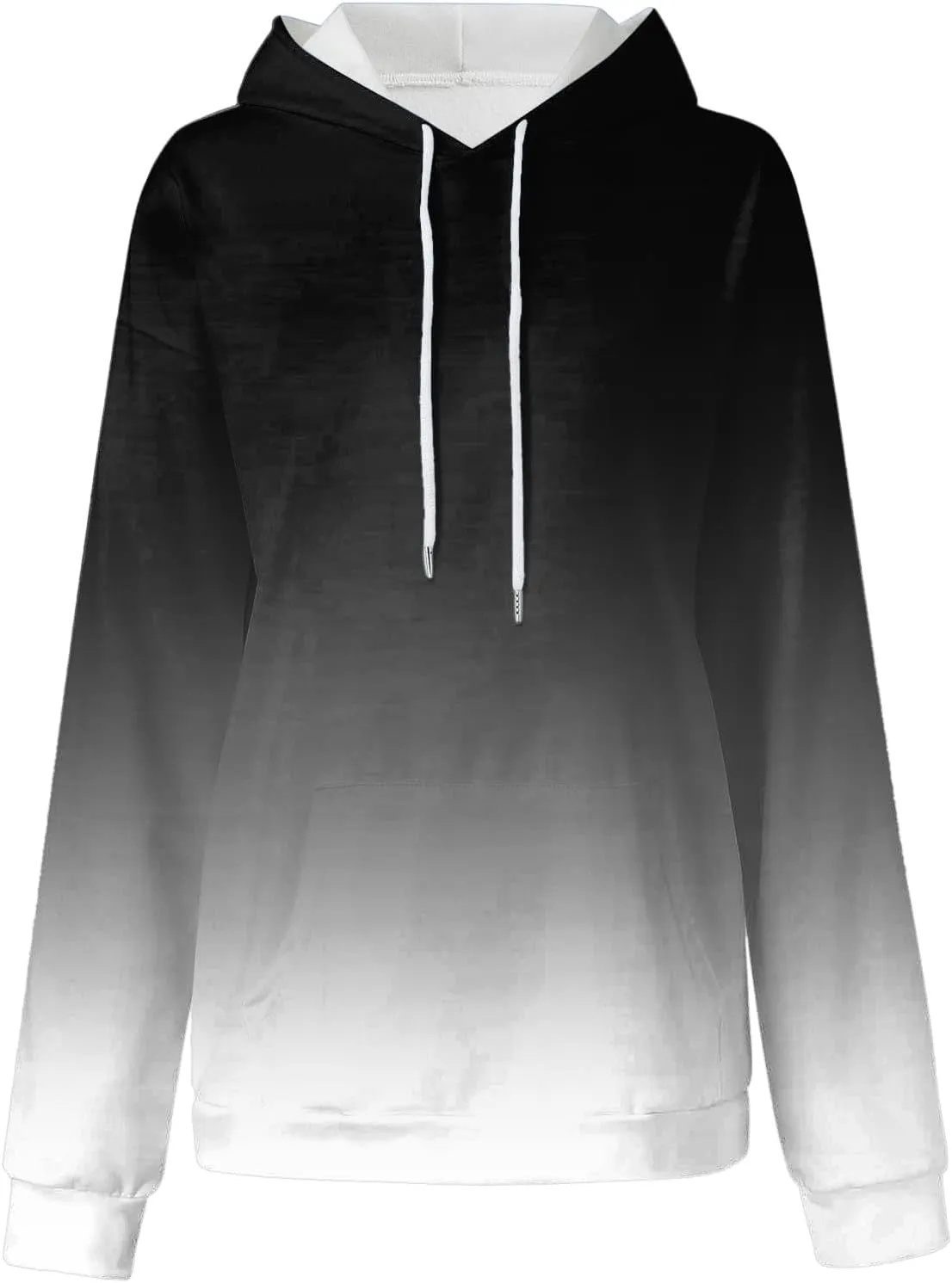 Gradient Printed Hoodies for Women Oversized Hooded Sweatshirts Long Sleeve Shirts Cozy Soft Pullover Womans Hoodie