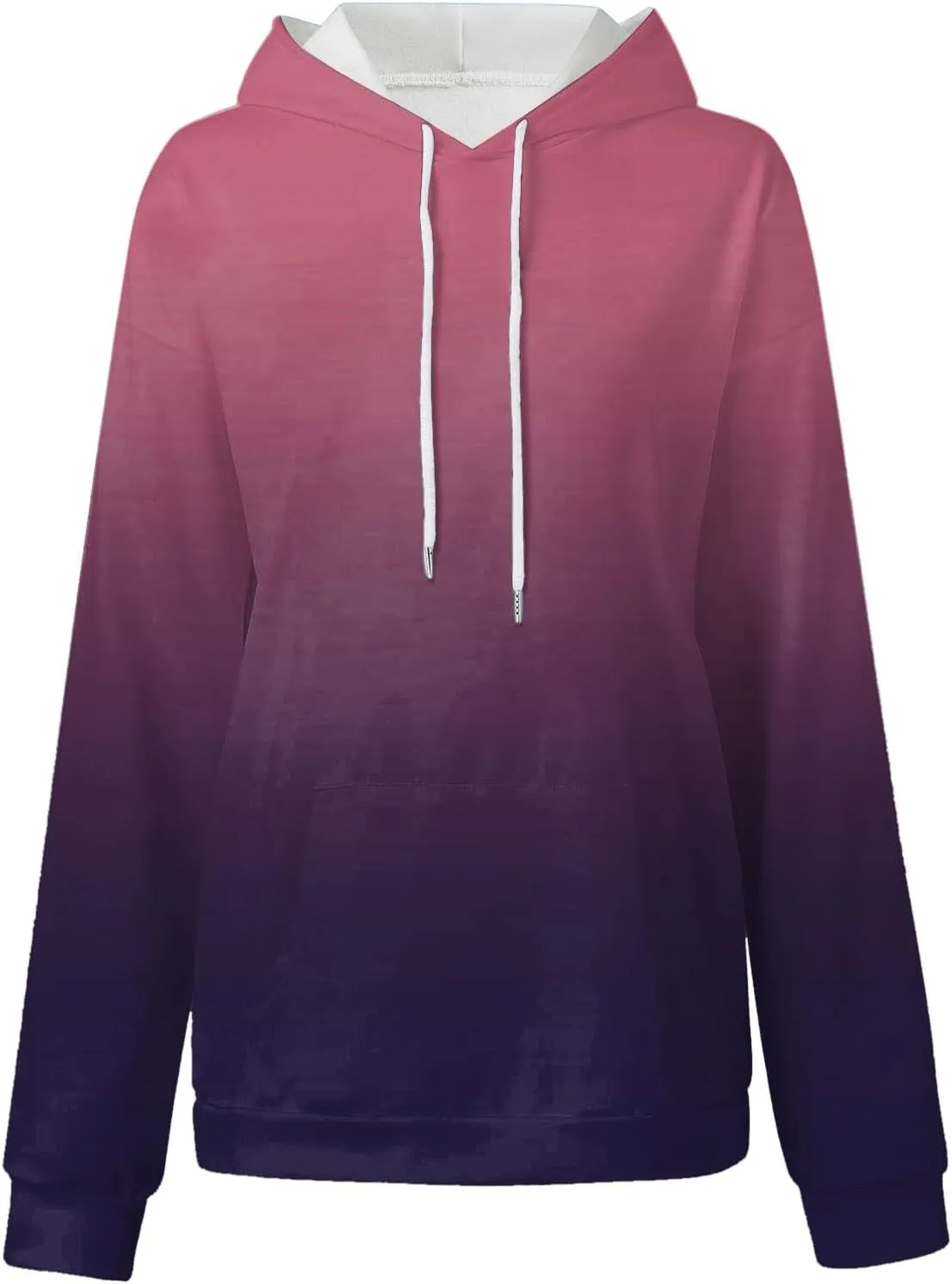 Gradient Printed Hoodies for Women Oversized Hooded Sweatshirts Long Sleeve Shirts Cozy Soft Pullover Womans Hoodie