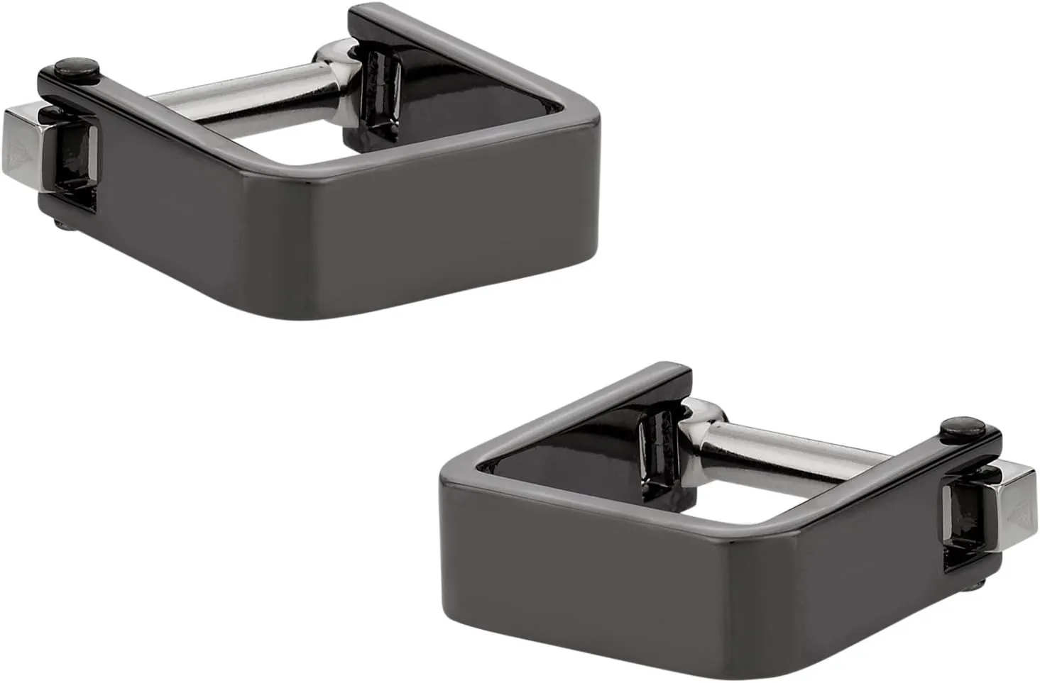 Gunmetal Wrap Around Cufflinks with Travel Presentation Gift Box