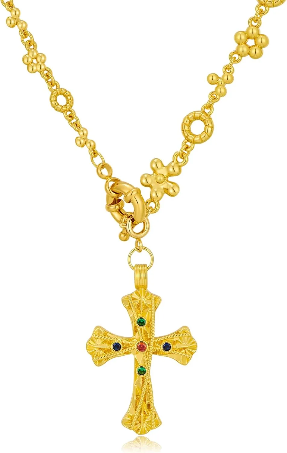 GZQ Gold Chain Cross Necklace for Women Non Tarnish Pendant Dainty Jewlery Gifts for Men