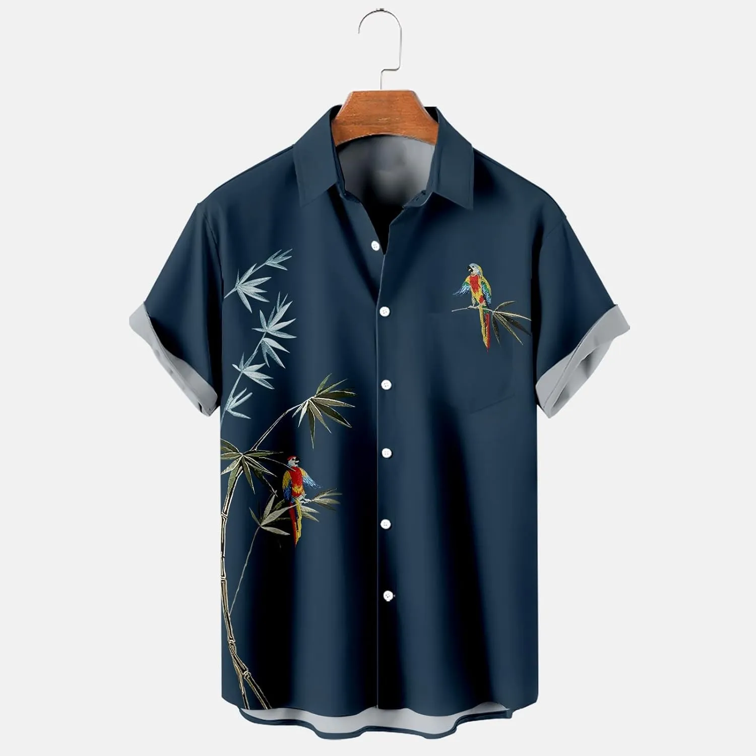 Hawaiian Shirts for Men Button Down Vintage Casual Short Sleeve Fashion Breathable Tropical Beach Tops