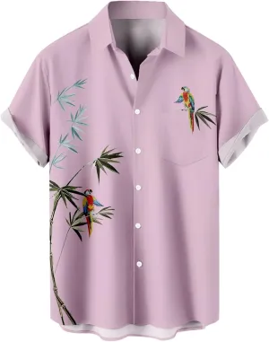 Hawaiian Shirts for Men Button Down Vintage Casual Short Sleeve Fashion Breathable Tropical Beach Tops