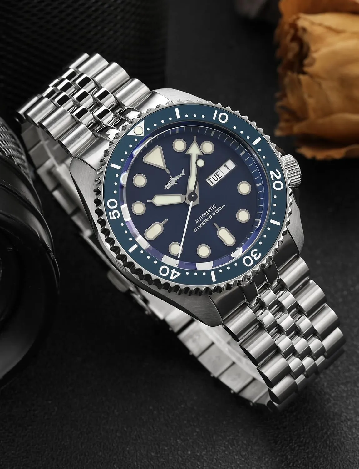 Heimdallr SKX007 Watches for Men, NH36A Movement Sapphire Crystal 200M Diving Automatic Watches C3 Luminous, 42mm Dial