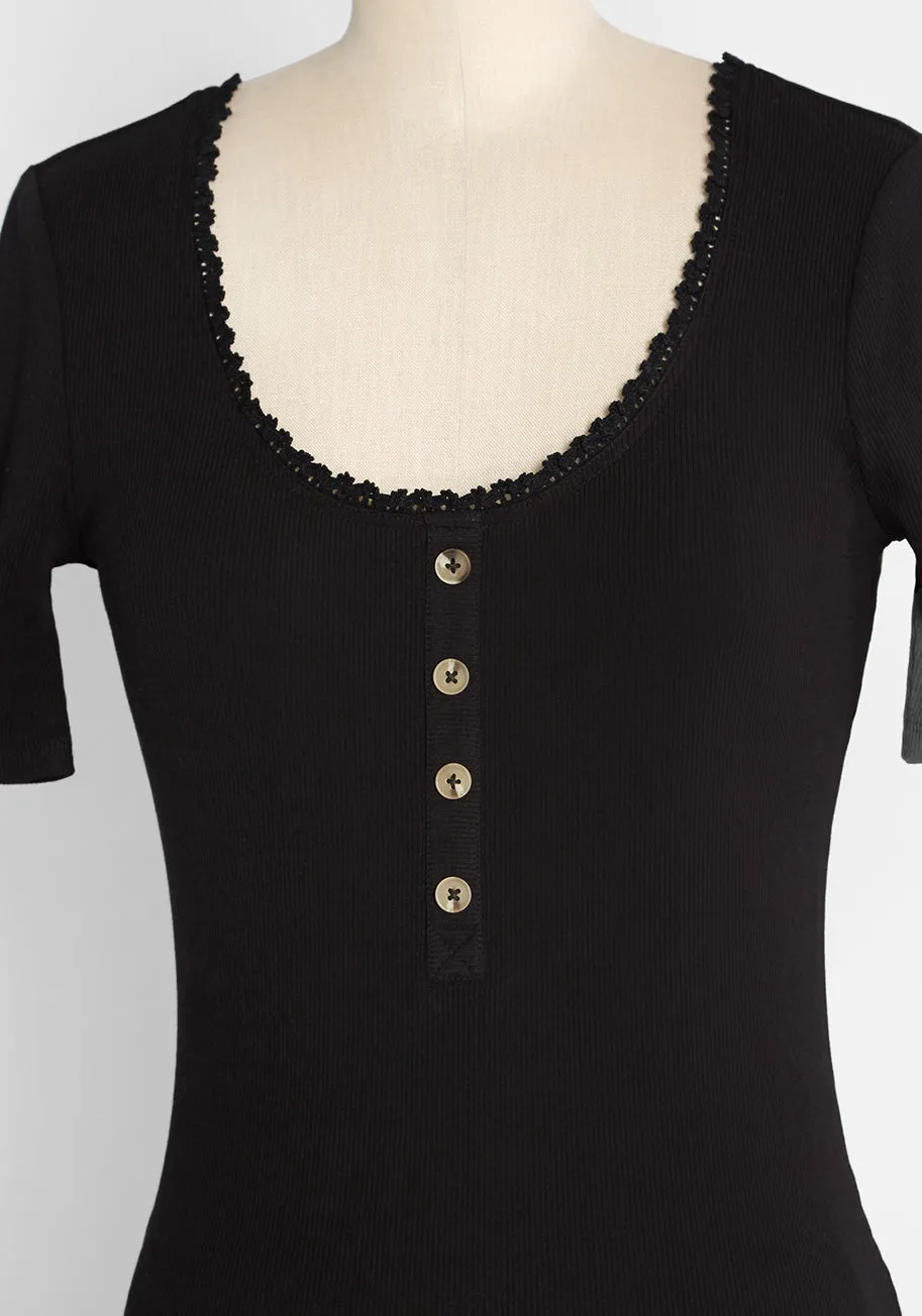 Hint of Lace Scoop Neck Top