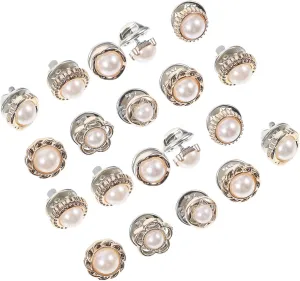 Homoyoyo 20pcs Elegant Cufflink Shirt Collar Cufflink Sleeve Fixing Buttons Fashionable and Shiny Design for Use for Special Occasions